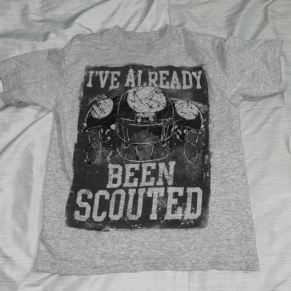Small grey boys t-shirt.